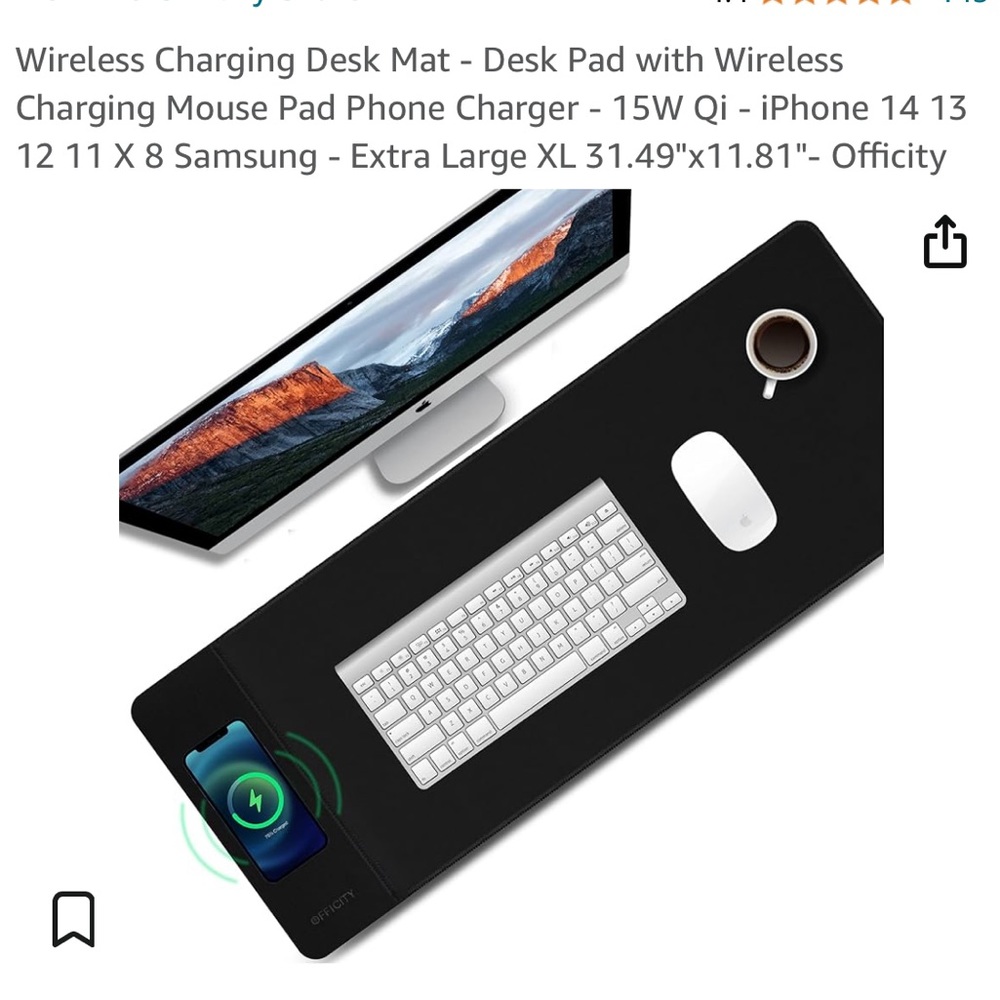NWT Wireless Charger Mouse Pad